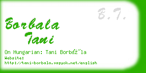 borbala tani business card